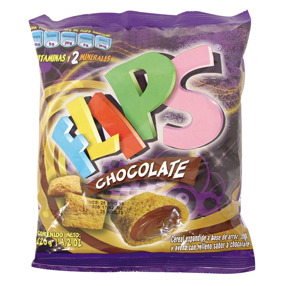 CEREAL FLIPS CHOCOLATE BOLSA  x 120GR