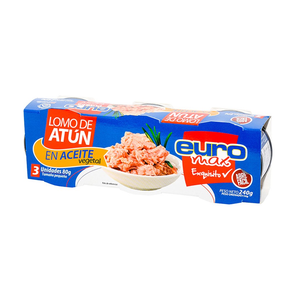 LOMITO ATUN ACEITE VEGET EURO X3  x 80GR