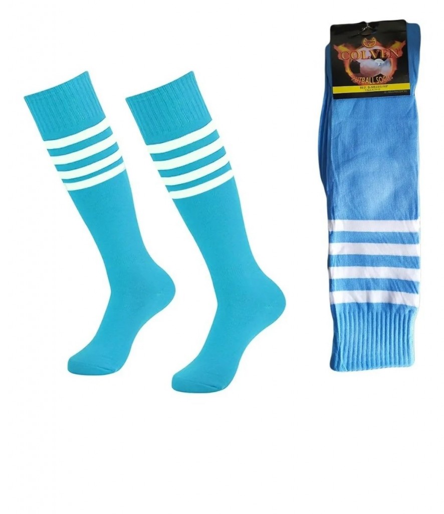 MEDIAS FUTBOLERAS DEPORTIVAS 10 - 12 AZUL CELESTE UNISEX FÚTBOL CALCETINES