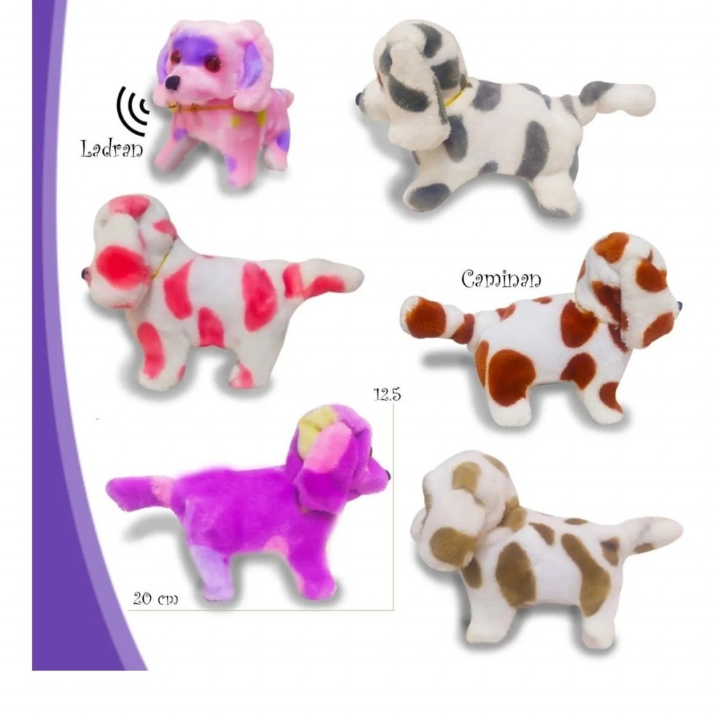 PERRO PELUCHE NIÑOS MOVIMIENTOS CAMINAN JUGUETE JUGUETERÍA