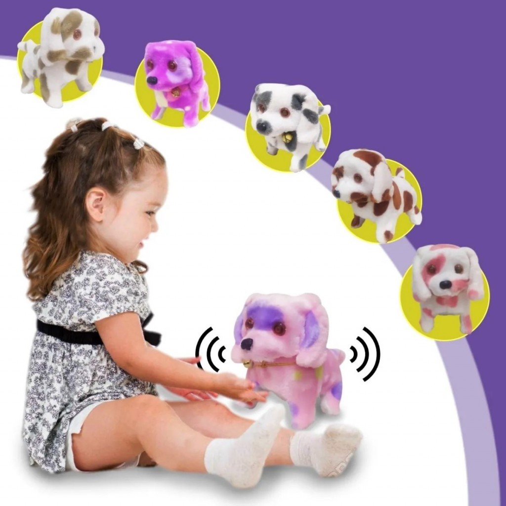 PERRO PELUCHE NIÑOS MOVIMIENTOS CAMINAN JUGUETE JUGUETERÍA