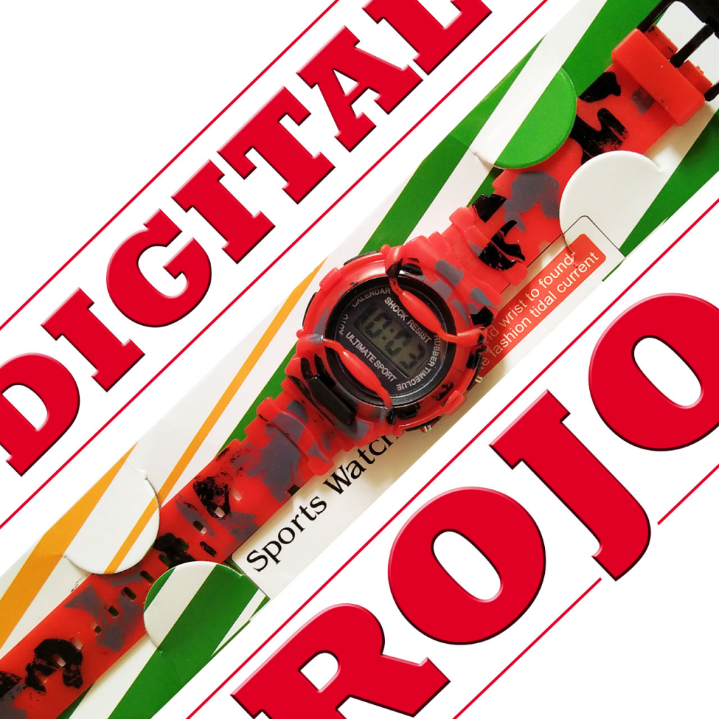 RELOJ NIÑO CAMUFLAJE JUGUETE LED DIGITAL JUGUETERIA PULSO