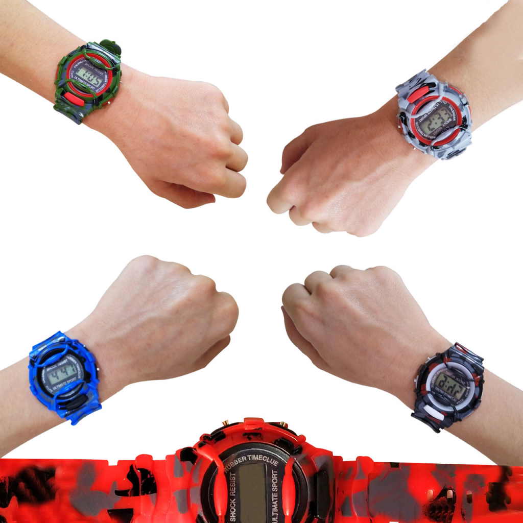 RELOJ NIÑO CAMUFLAJE JUGUETE LED DIGITAL JUGUETERIA PULSO