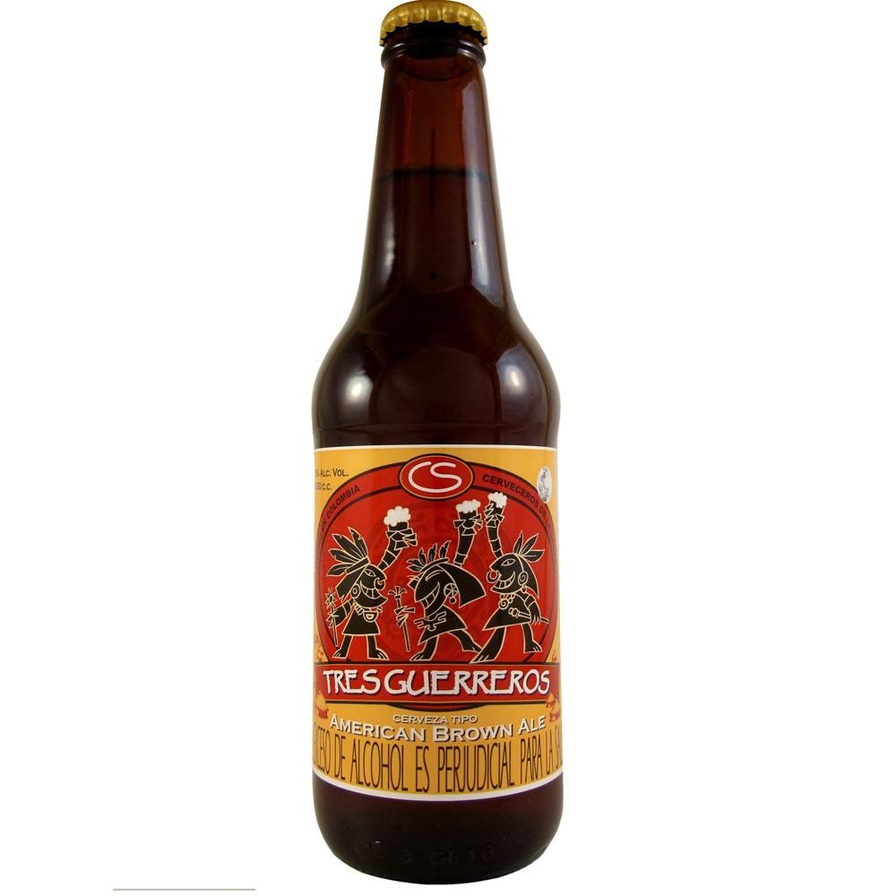 CERVEZA 3 GUERREROS BROWN BOT x 330ML