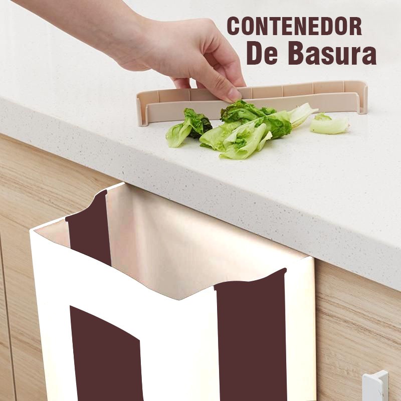 BASURERO COCINA PLEGABLE COLGANTE CONTENEDOR PAPELERA