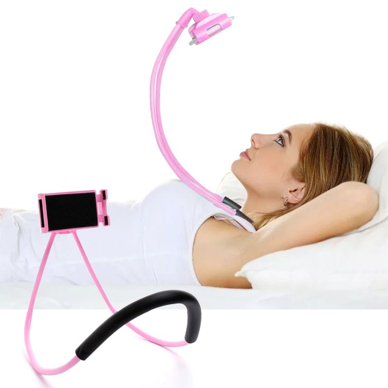 SOPORTE CELULAR FLEXIBLE 360º EN COLOR ROSADO TECNOLOGÍA