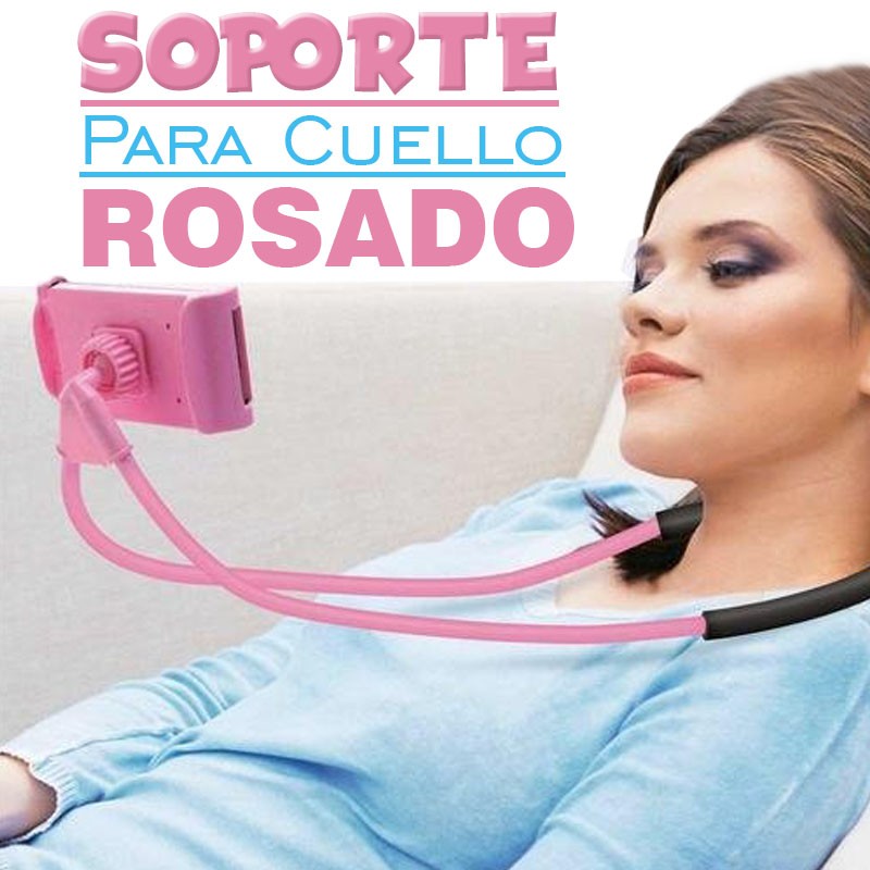 SOPORTE CELULAR FLEXIBLE 360º EN COLOR ROSADO TECNOLOGÍA