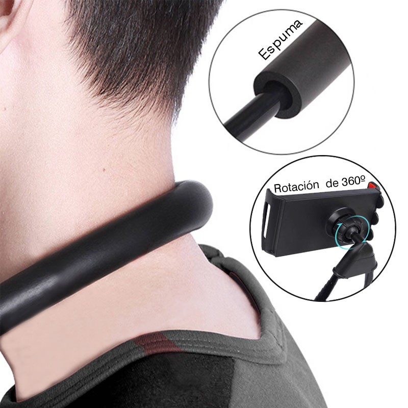 SOPORTES CELULARES FLEXIBLE 360º NEGRO TECNOLOGÍA