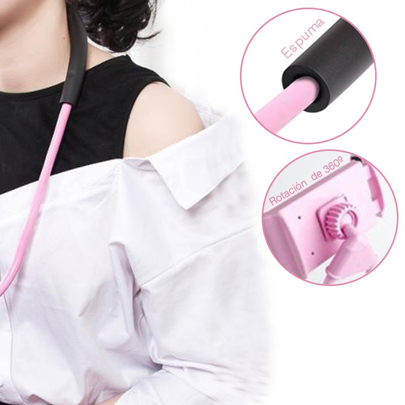 SOPORTE CELULAR FLEXIBLE 360º EN COLOR ROSADO TECNOLOGÍA