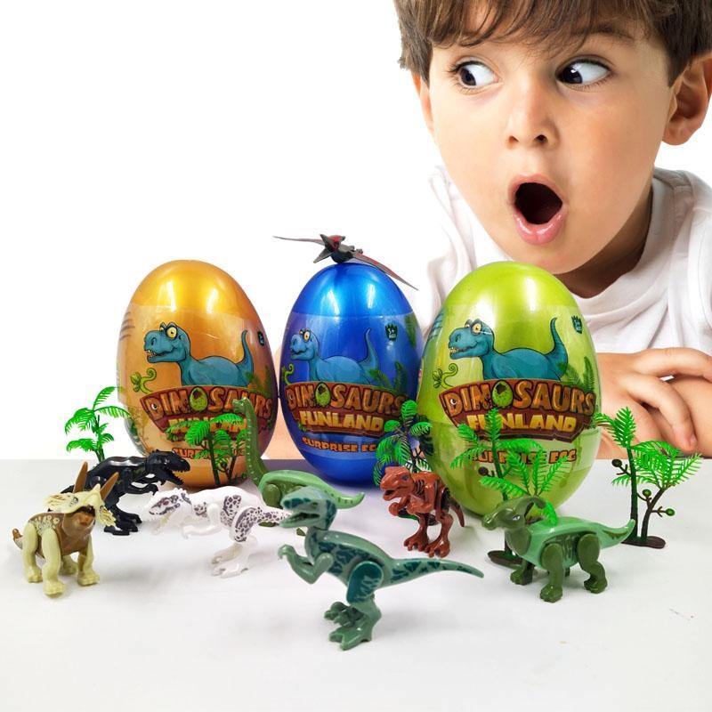 HUEVO SORPRESA AZUL DINOSAURIOS JUGUETES FIGURAS PREHISTORIA DJ4311A