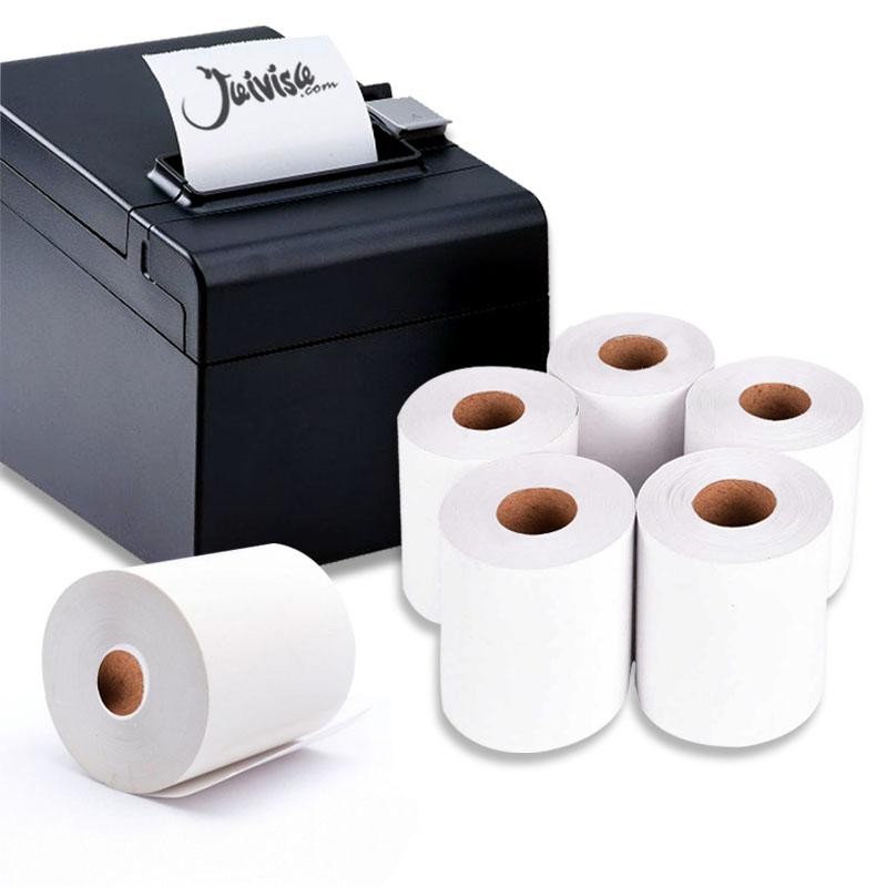 ROLLOS TÉRMICOS 6 UNIDADES IMPRESIONES 80X60MM ROLLO PAPELERÍA OFICINA