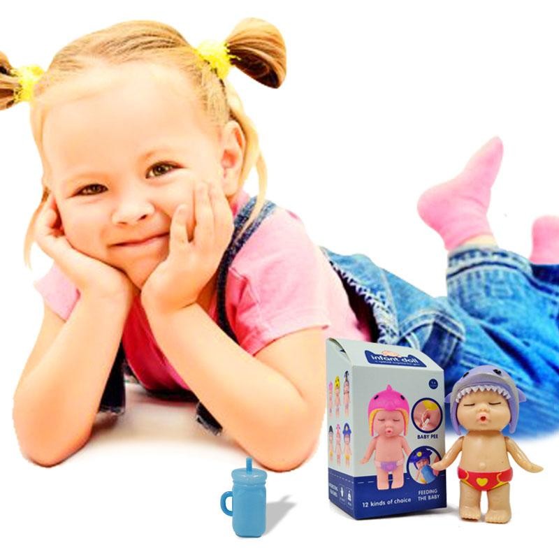 BEBES INFANT DOLL GORRO LILA JUGUETES MUÑECOS JUGUETERÍA TETERO