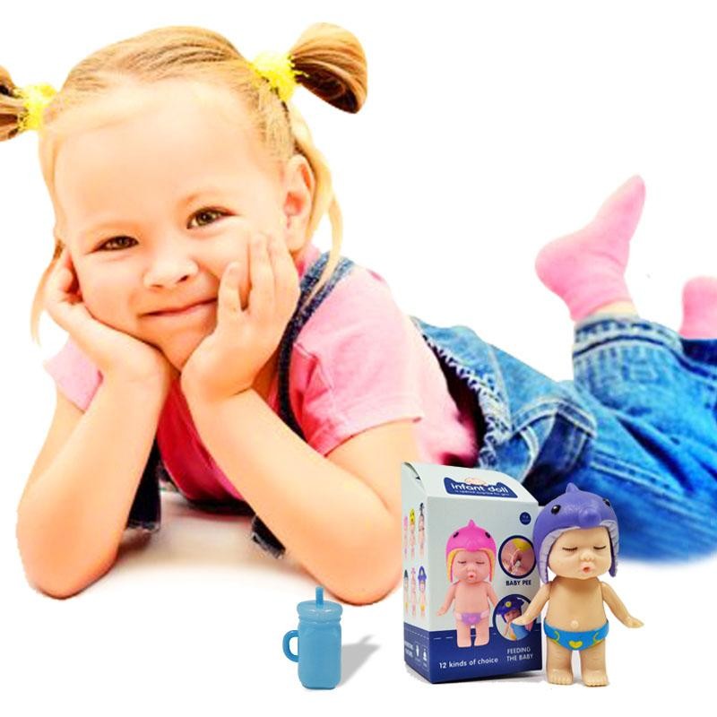 BEBES INFANT DOLL GORRO MORADO JUGUETES MUÑECOS JUGUETERÍA TETERO