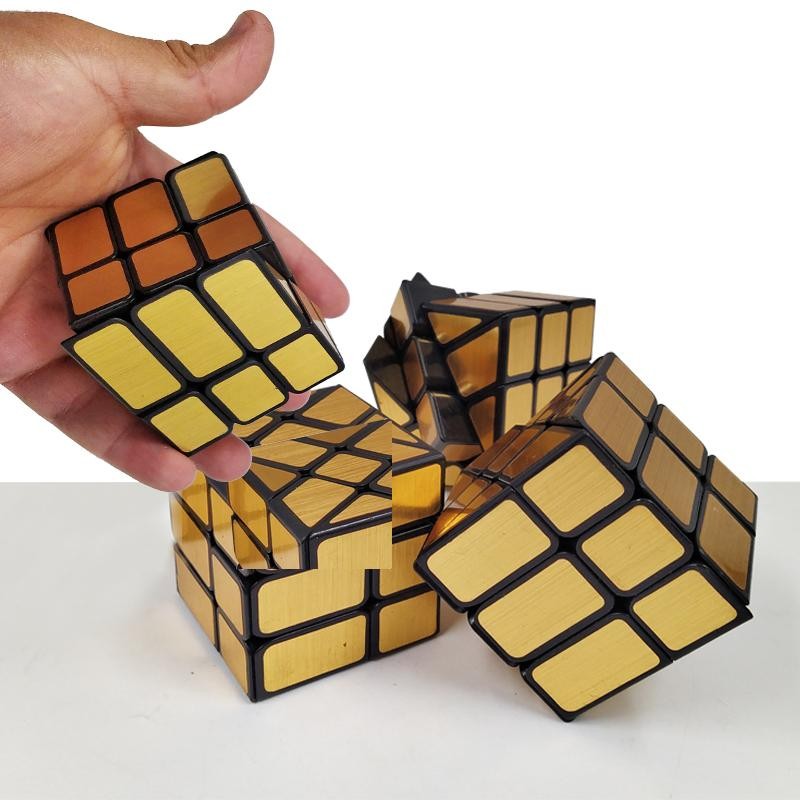 CUBE RUBIKS DORADO JUGUETES DESTREZA CUBO JUGUETERÍA DIDÁCTICO INTELIGENCIA
