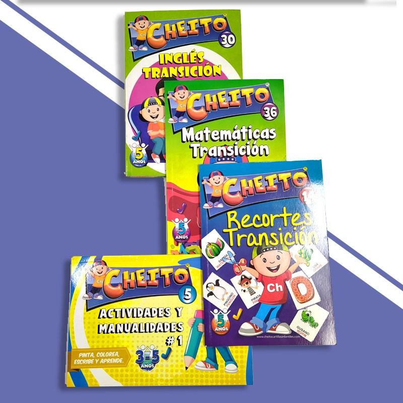 LIBROS APRENDIZAJE SET X4 INFANTIL ESCOLAR INGLES MATEMÁTICAS MANUALIDADES RECORTE