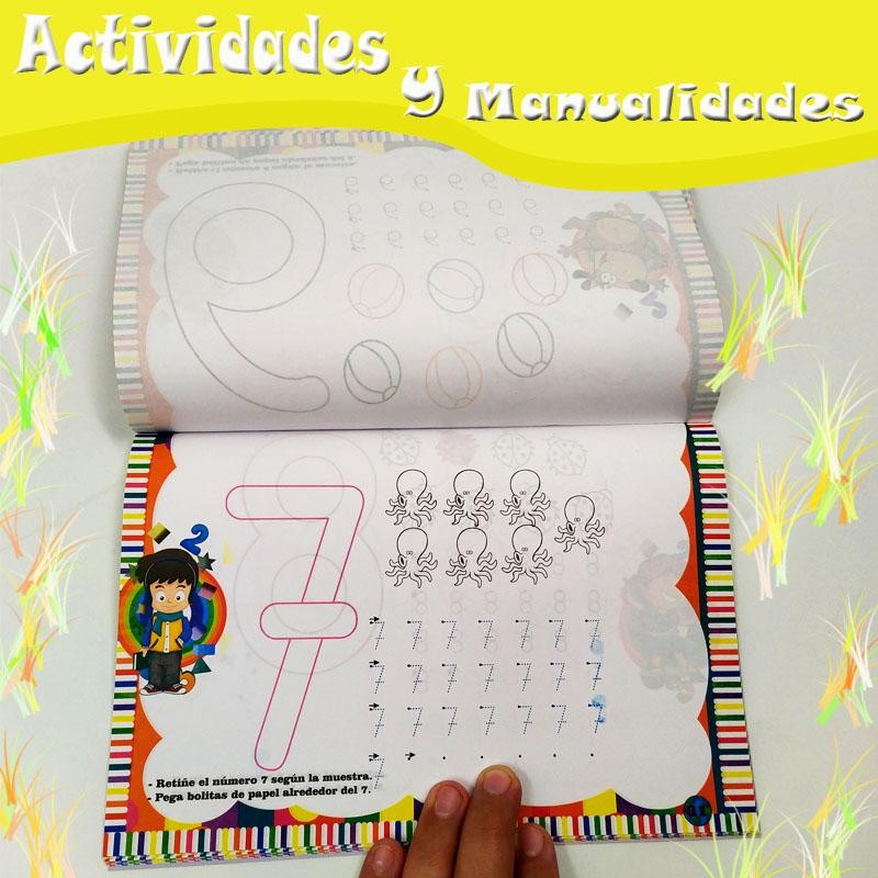 LIBROS APRENDIZAJE SET X4 INFANTIL ESCOLAR INGLES MATEMÁTICAS MANUALIDADES RECORTE