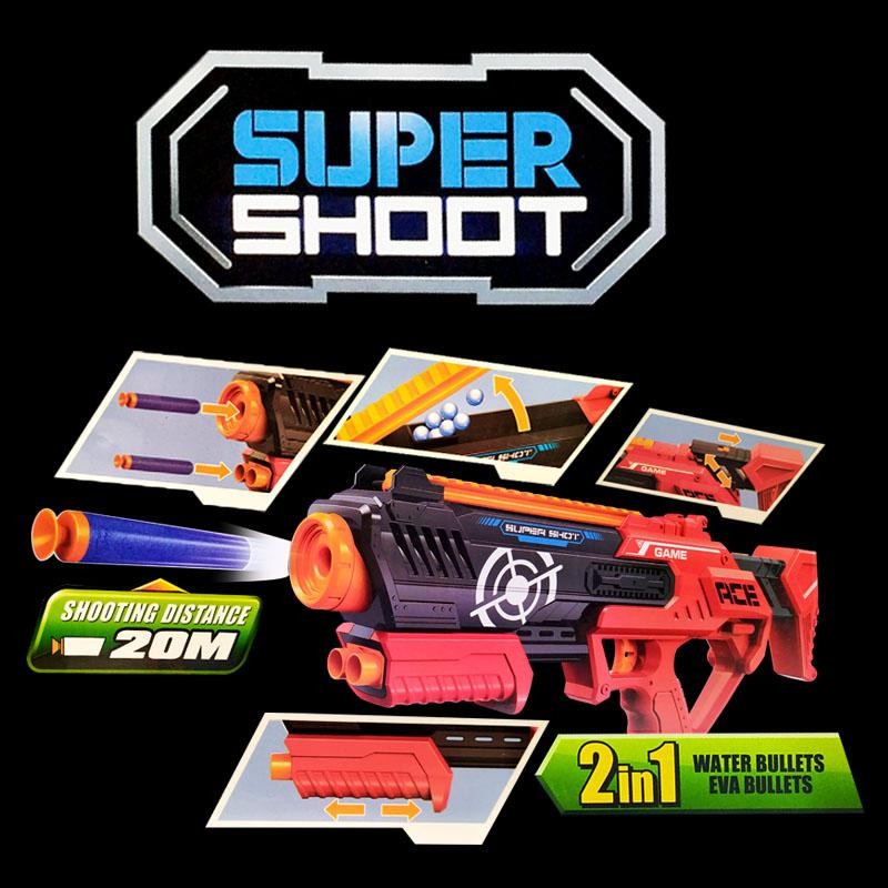 ARMAS JUGUETES SUPER SHOOT JUGUETERÍA LANZADORAS NIÑOS DIDÁCTICO
