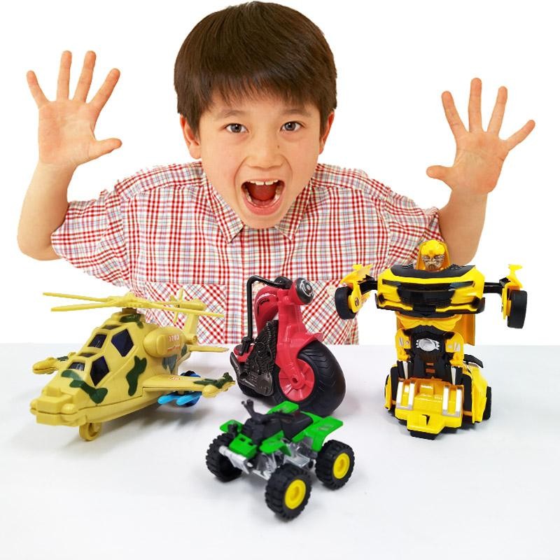 VEHÍCULOS JUGUETES FRICCIÓN SET 1 NIÑOS TRANSFORMERS HELICÓPTEROS