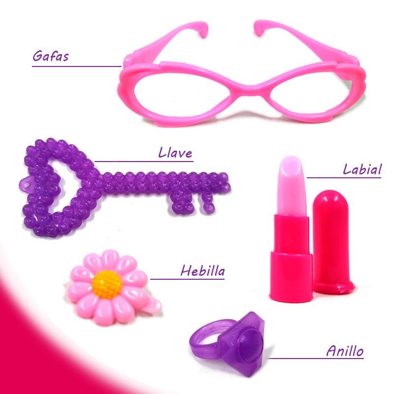 ACCESORIOS TOCADOR JUGUETES BELLEZA SET1 NIÑAS JUGUETERÍA DIDÁCTICA ACCESORIOS