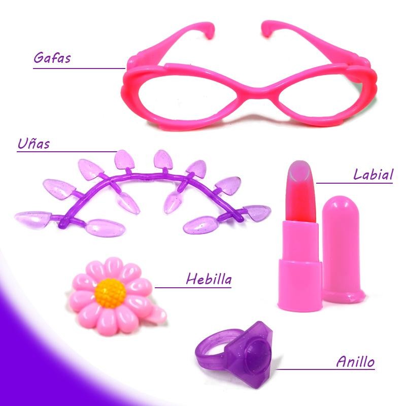 ACCESORIOS TOCADOR JUGUETES BELLEZA SET2 NIÑAS JUGUETERÍA DIDÁCTICA ACCESORIOS