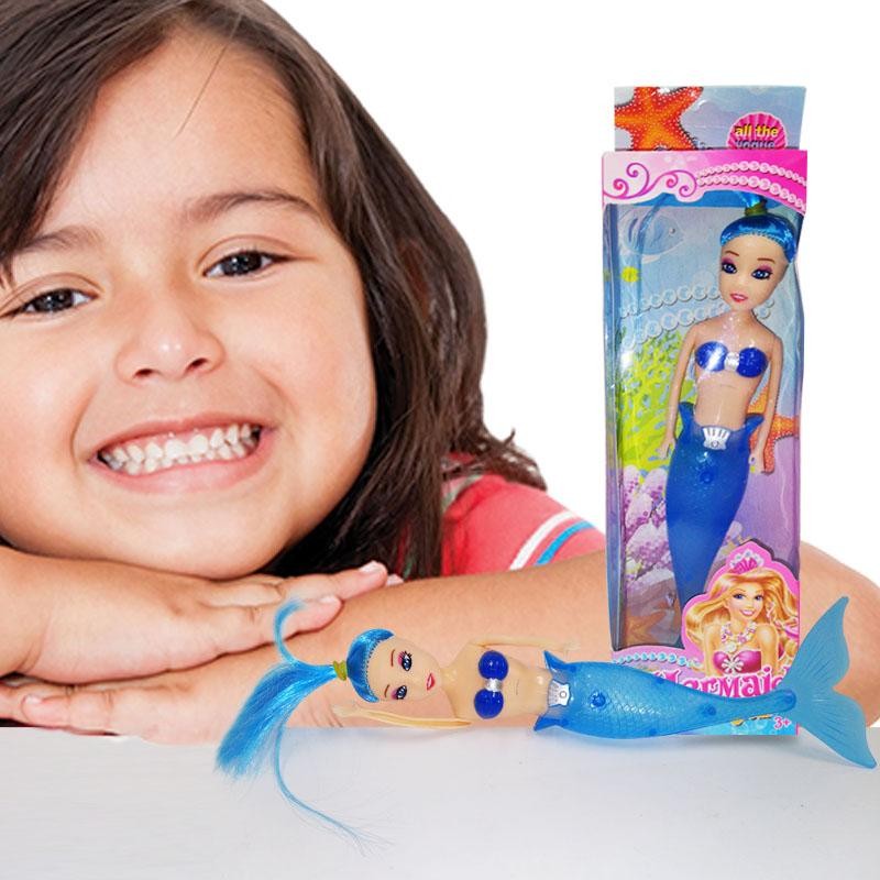 SIRENA MUÑECA AZUL JUGUETES NIÑAS FIGURAS JUGUETERÍA