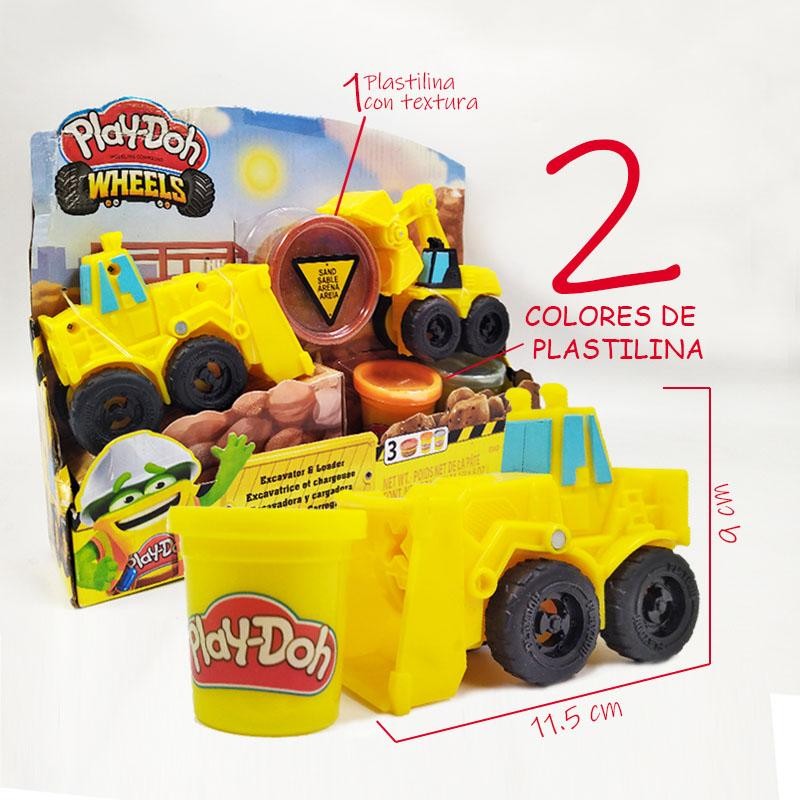PLASTILINAS PLAY DOH RETROEXCAVADORA JUGUETES TRACTOR JUGUETERÍA DIDÁCTICA INFANTIL
