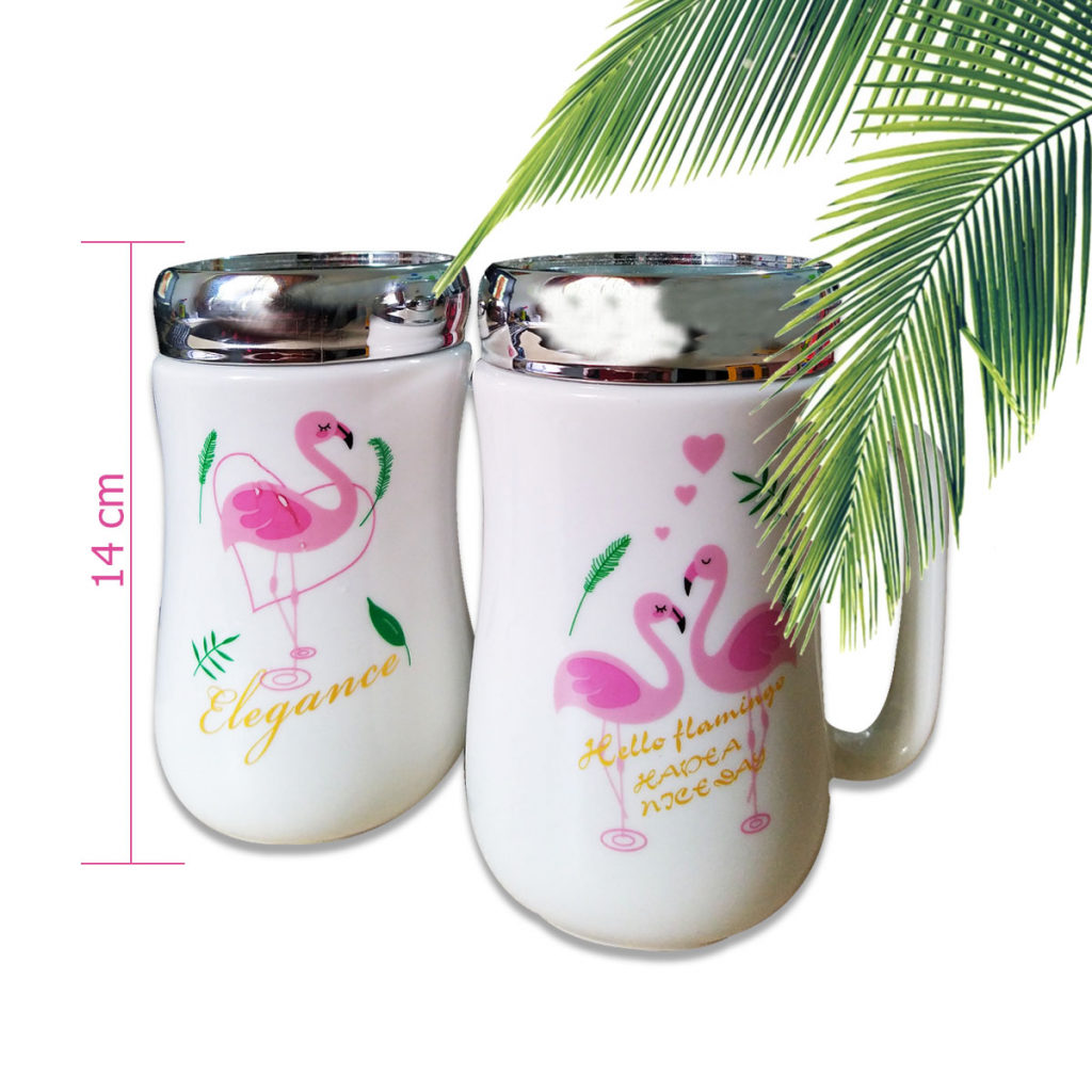 MUGS FLAMENCOS ROSADOS POCILLO DECORATIVO HOGAR TERMO
