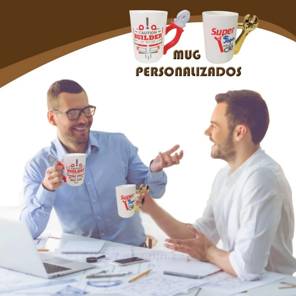 Mug Con Motivo Herramienta Llave Construcción Hogar Decoración