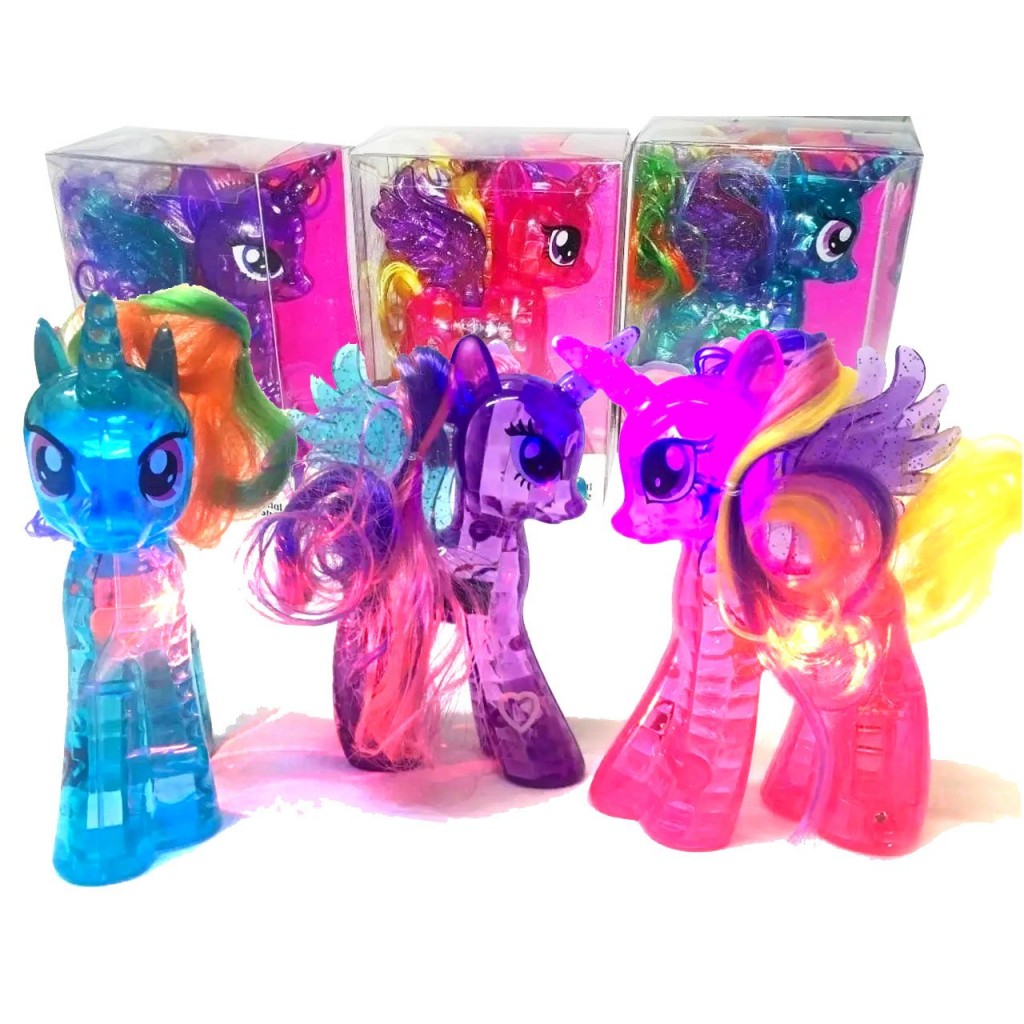 Unicornio Little Pony Luces Colección juguetería Niñas Morado