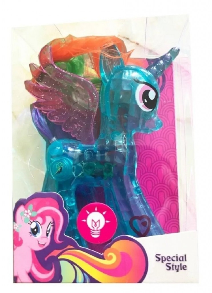Unicornio Little Pony Luces Colección juguetería Niñas Azul