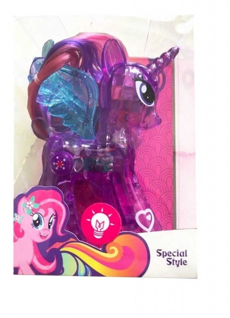 Unicornio Little Pony Luces Colección juguetería Niñas Morado