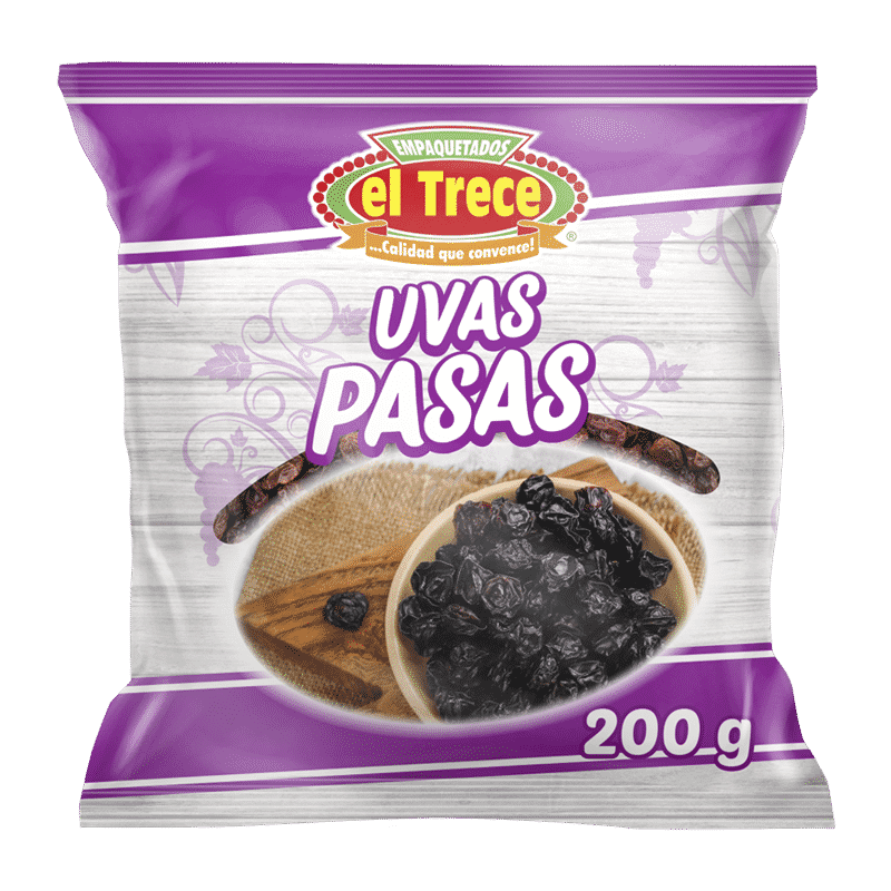 UVAS PASAS EL TRECE 200G Presentación: UNI