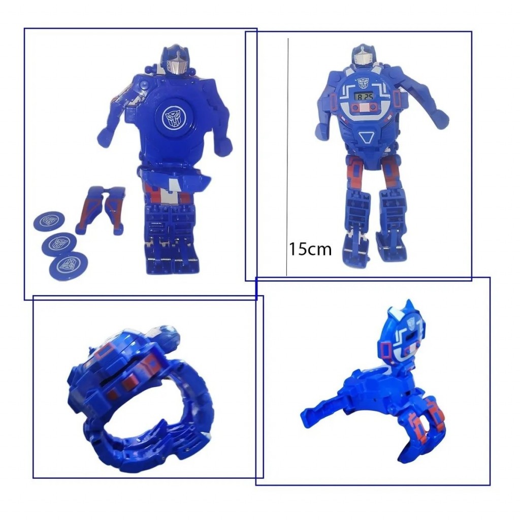 TRANSFORMERS AZUL OPTIMUS PRIME RELOJ