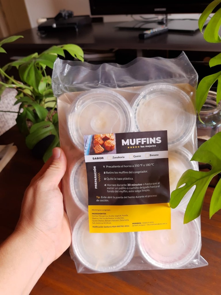 Muffins congelados de queso (6 unidades)