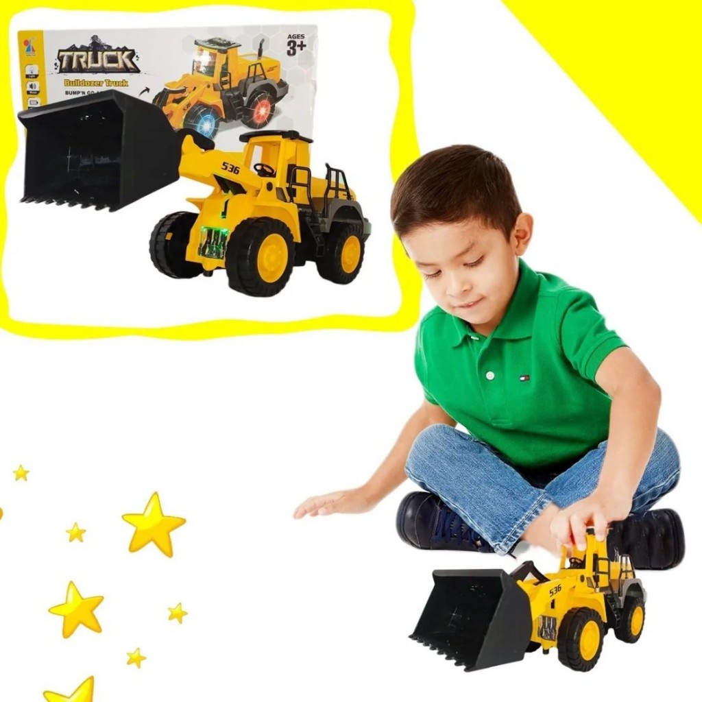 BULLDOZER TRUCK CARRO RETROEXCAVADORA JUGUETE DIDÁCTICO