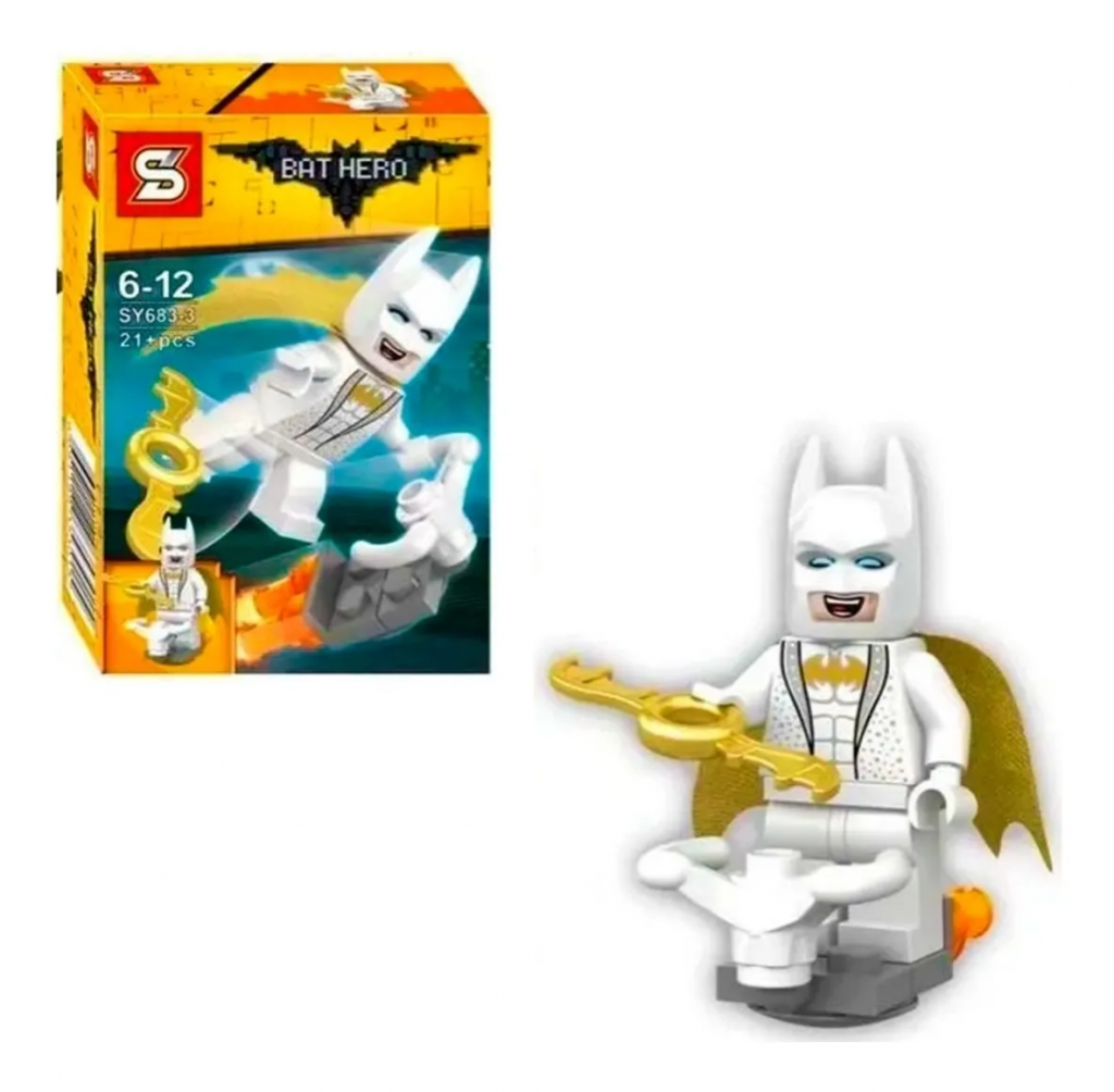 BATMAN BLANCO ROMPECABEZAS JUGUETE DIDÁCTICO BLOCKS JUGUETERÍA