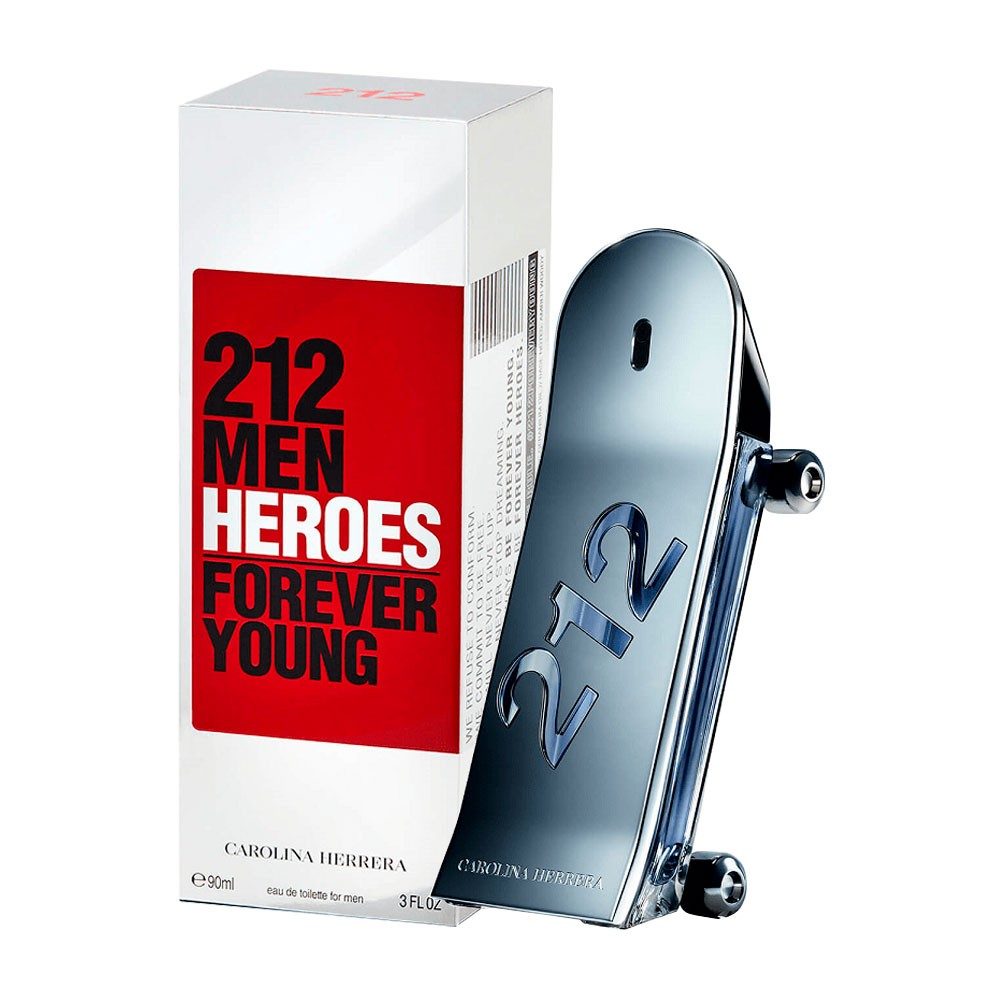 Loción Perfume 212 Heroes Forever Young Carolina Herrera 90ml EDT Hombre Original Garantizada