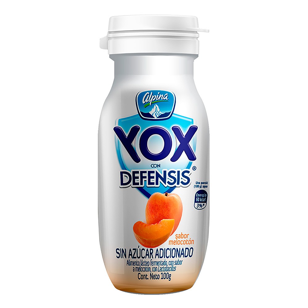 BEBIDA YOX MELOCOTON SIN AZUCAR *100 gr