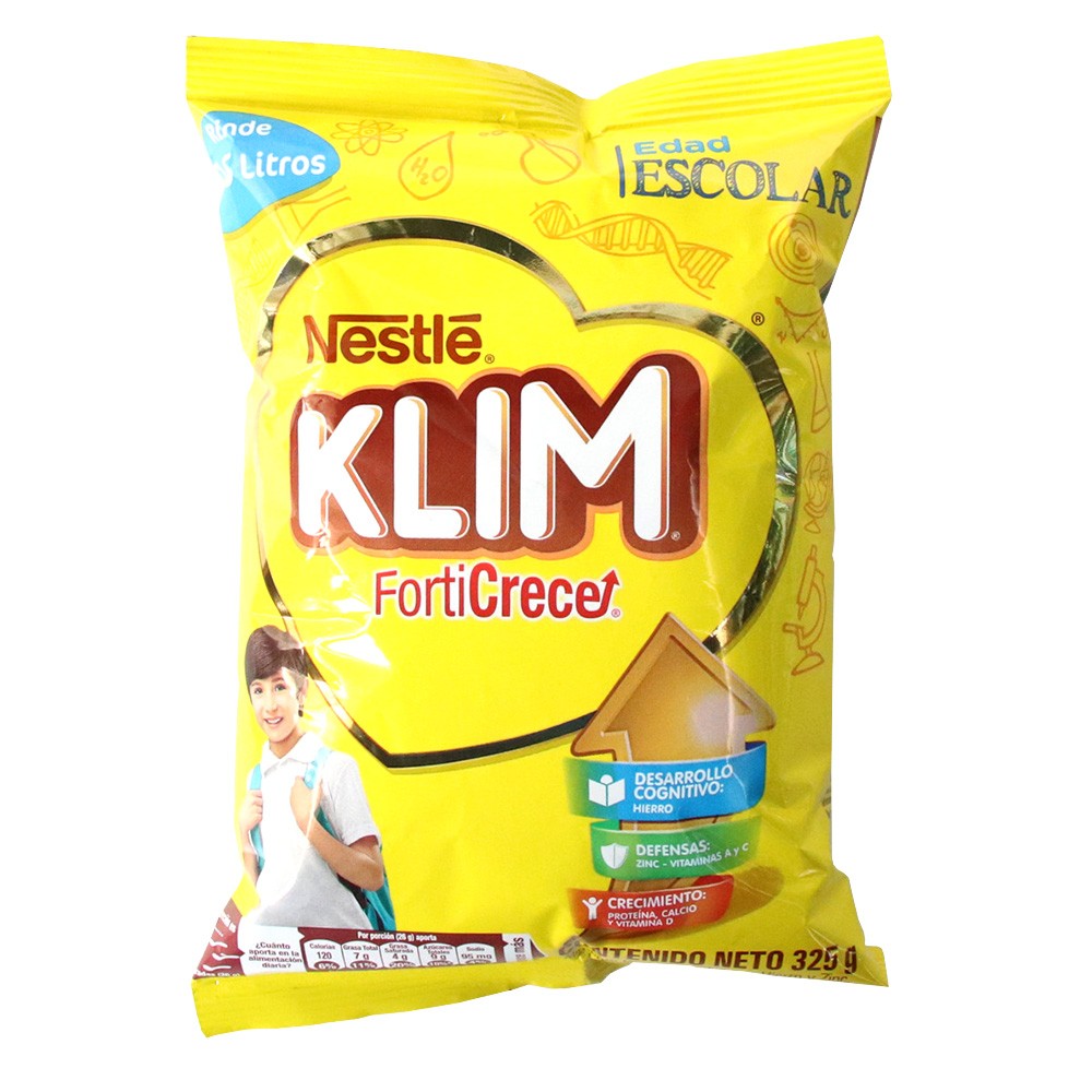 ALIM LACTEO KLIM FORTICRECE *325GR