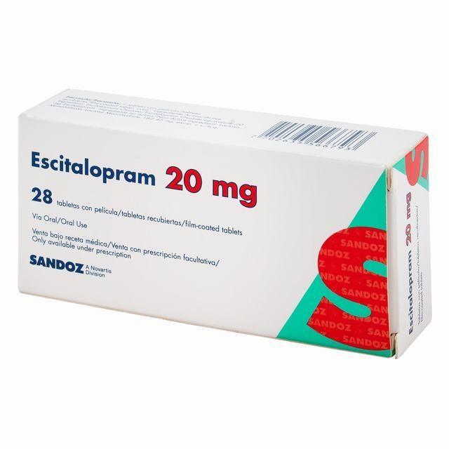 ESCITALOPRAM 20 MG X 28 TAB