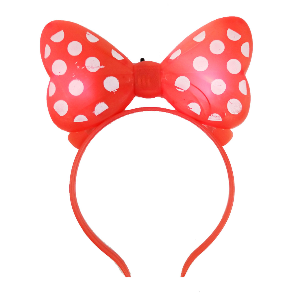 DIADEMA BALACA MINNIE LUCES JUGUETE FIESTAS JUGUETERÍA ROJO