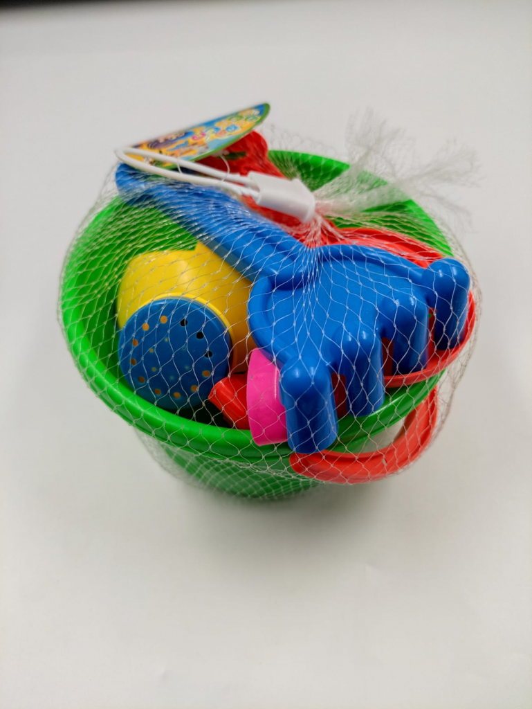 BALDE DE PLAYA DIDÁCTICO KIT DE PLAYA JUGUETERÍA VERDE