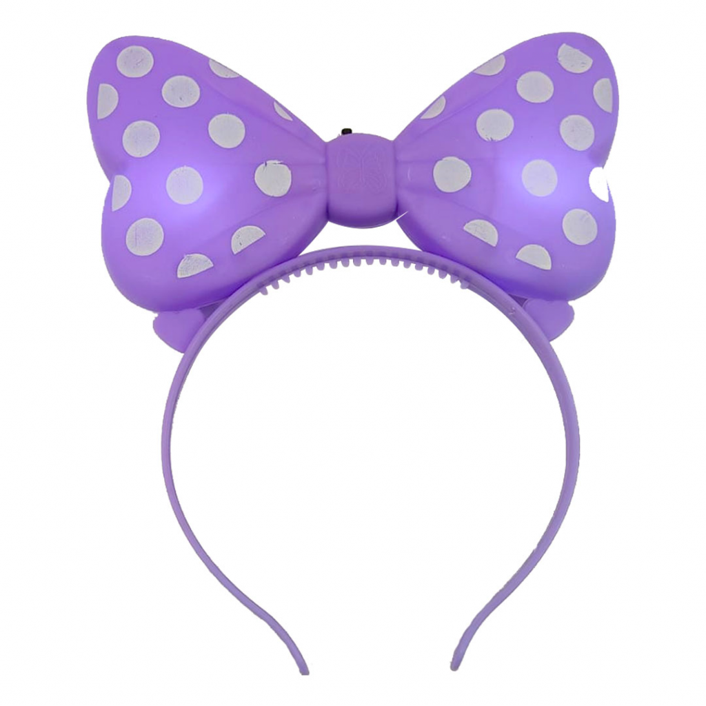 DIADEMA BALACA MINNIE LUCES JUGUETE FIESTAS JUGUETERÍA MORADO