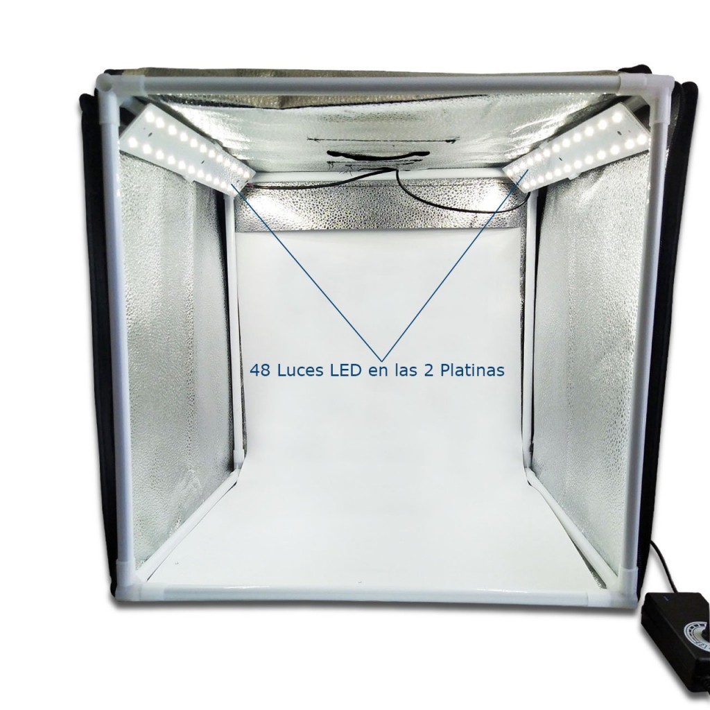CAJA FOTOGRAFÍA LUZ LED 40X40X40 CM ESTUDIO PLEGABLE FOTOS JUGUETERÍA