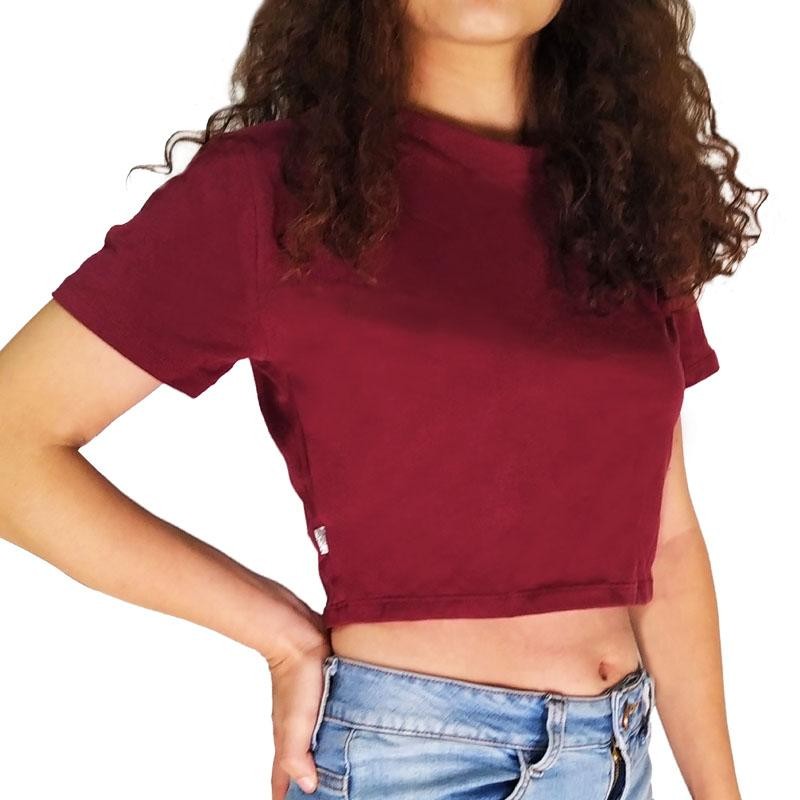 CROP TOPS VINOTINTO FEMENINO BLUSAS MUJER ROPA MODA VESTUARIO