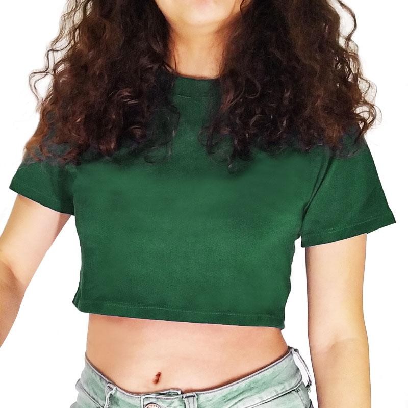 CROP TOPS VERDE FEMENINO BLUSAS MUJER ROPA MODA VESTUARIO