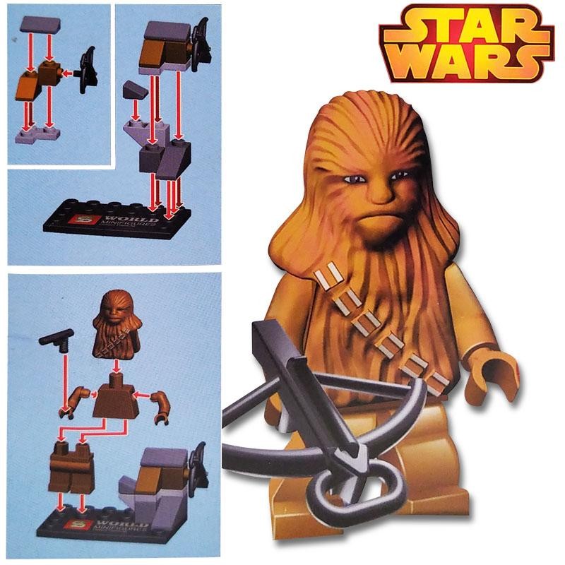 STAR WARS ARMABLE FIGURA CHEWBACCA JUGUETE DIDÁCTICO BLOKS JUGUETERÍA
