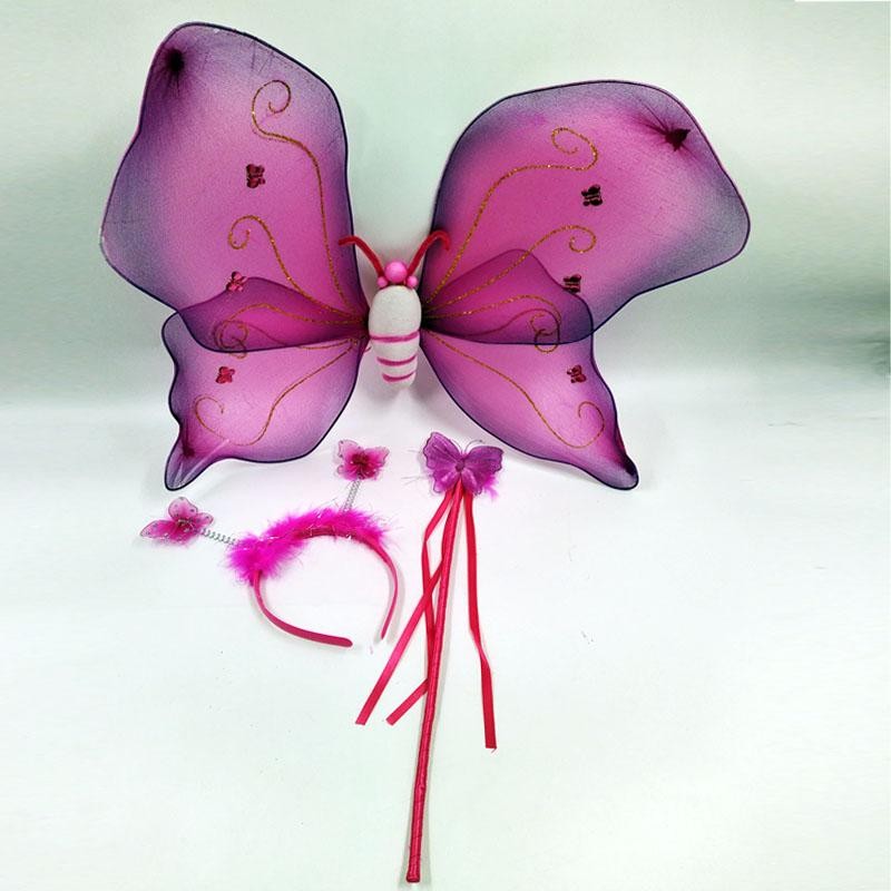 ALAS HADAS MORADAS JUGUETES NIÑAS DISFRAZ VARITA DIADEMA JUGUETERÍA