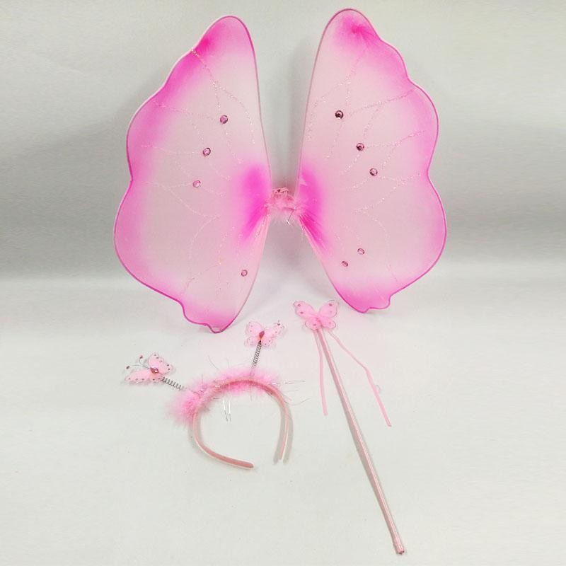 ALAS HADAS FUCSIA JUGUETES NIÑAS DISFRAZ VARITA DIADEMA JUGUETERÍA