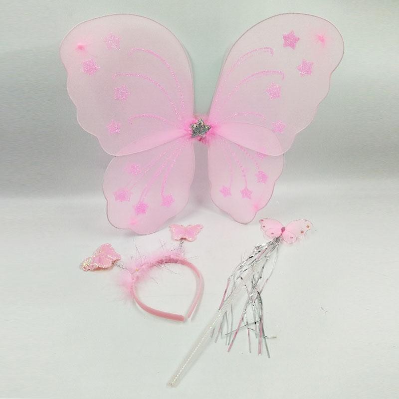 ALAS HADAS ROSADAS JUGUETES NIÑAS DISFRAZ VARITA DIADEMA JUGUETERÍA